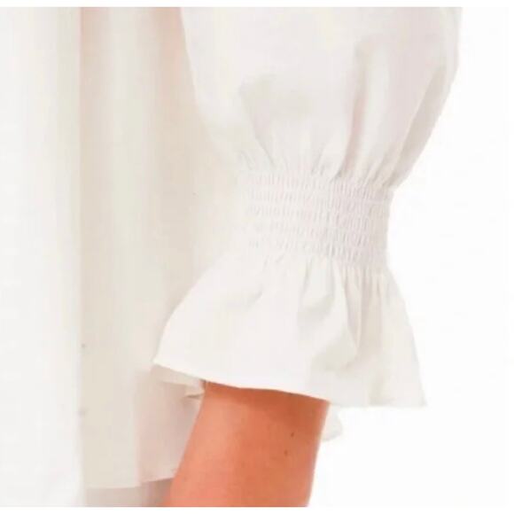 TUCKERNUCK Pomander Place White Easton Blouse Size Medium - Picture 5 of 8